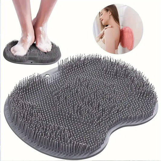 1pc SoftBreeze Silicone Foot Cleaner with Suction Cups, Hypoallergenic Non-Slip Deep Cleansing Foot Massager, Manual Exfoliating Foot Brush for Shower, Unscented, Ideal for Home Bathroom Use, Exfoliation | Gentle Massage | Cleansing Brush
