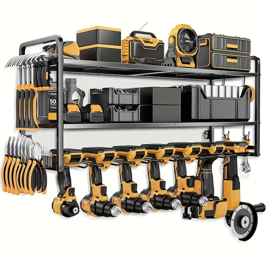 Wall-mounted Power Tool Organizer - Garage Tool Storage Rack, Screwdriver Stand, Wrench Stand And Hammer Stand, For Organizing Heavy Metal Tools, Suitable For Men, Men'S Gifts, Father'S Gifts, Storage Racks