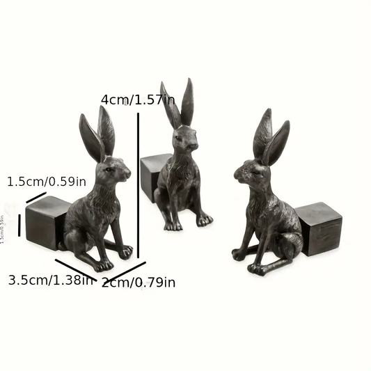 3pcs Handmade Resin Rabbit Planter Feet & Decorative Stands - Animal-Themed Garden Accessories, Multi-Use Elevation for Flower Pots, Outdoor Decor (No Tools Needed), Rabbit Supplies And Accessories, Plant Stand Enhancer, Natural Look Enhancer,